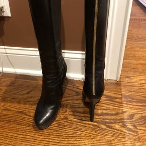 Black platform boots